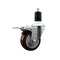 Service Caster 3.5'' SS Maroon Poly Swivel 1-1/2'' Expanding Stem Caster Total Lock Brake SCC-SSEXTTL20S3514-PPUB-MRN-112 - alternate 1
